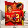 Lamine Yamal's Barcelona Player Action Blanket Durable Comfort Great for Livingroom Bed Chair for All Seasons Modern Birthday Christmas Gift Blanket