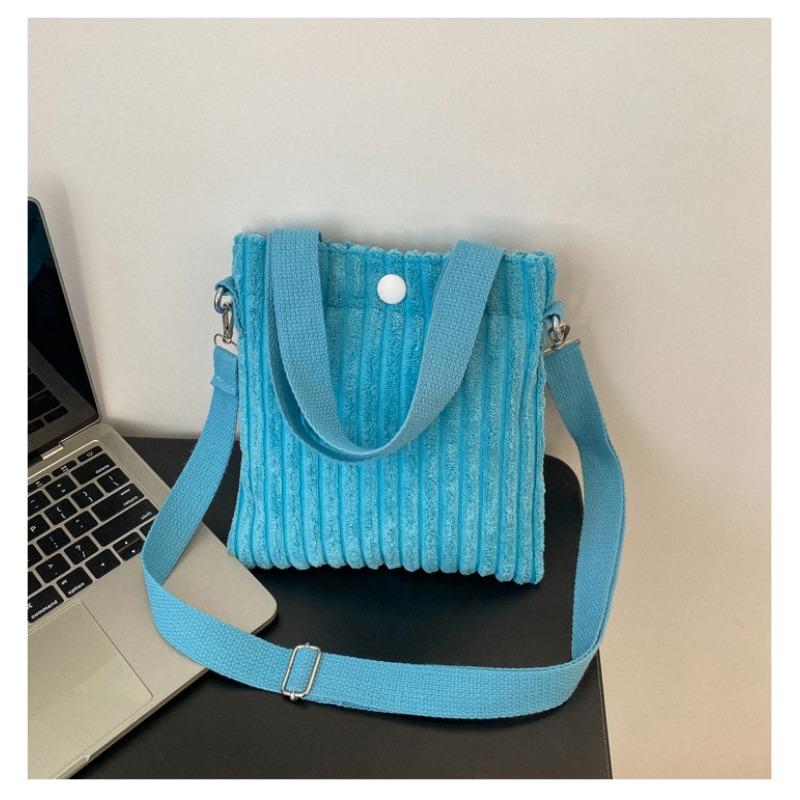 

Вельветовая сумка-ведро новая осенне-зимняя сумка-мессенджер дамская сумочка вертикальная повседневная мини-сумка-тоут 19*20.5*0.5 светло-синий