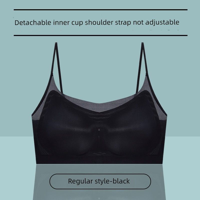 

Ultra-Thin Ice Silk, Cool Feeling, Quick-Drying Underwear for Women, Summer Thin Style, Large Bust Minimizing, Gathering Effect, Beautiful Back Design XL(Suitable for 80Abc) Regular Style-Black