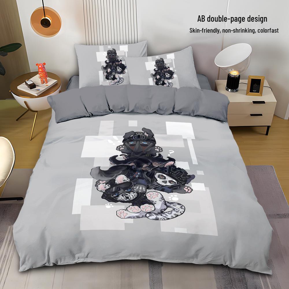 Call of Duty Gaming-Themed Four-Piece Duvet and Bedding Set for Boys' Dorm Room