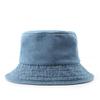 Denim Bucket Hat for Men Women Washed Cotton Fisherman Cap Unisex Retro Summer Sun Hat