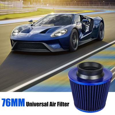 Universal Lufteinlass Filter Kit, 3 "" Rohr Kaltluftstrom Kit mit Klemmen für Auto Autorennen,