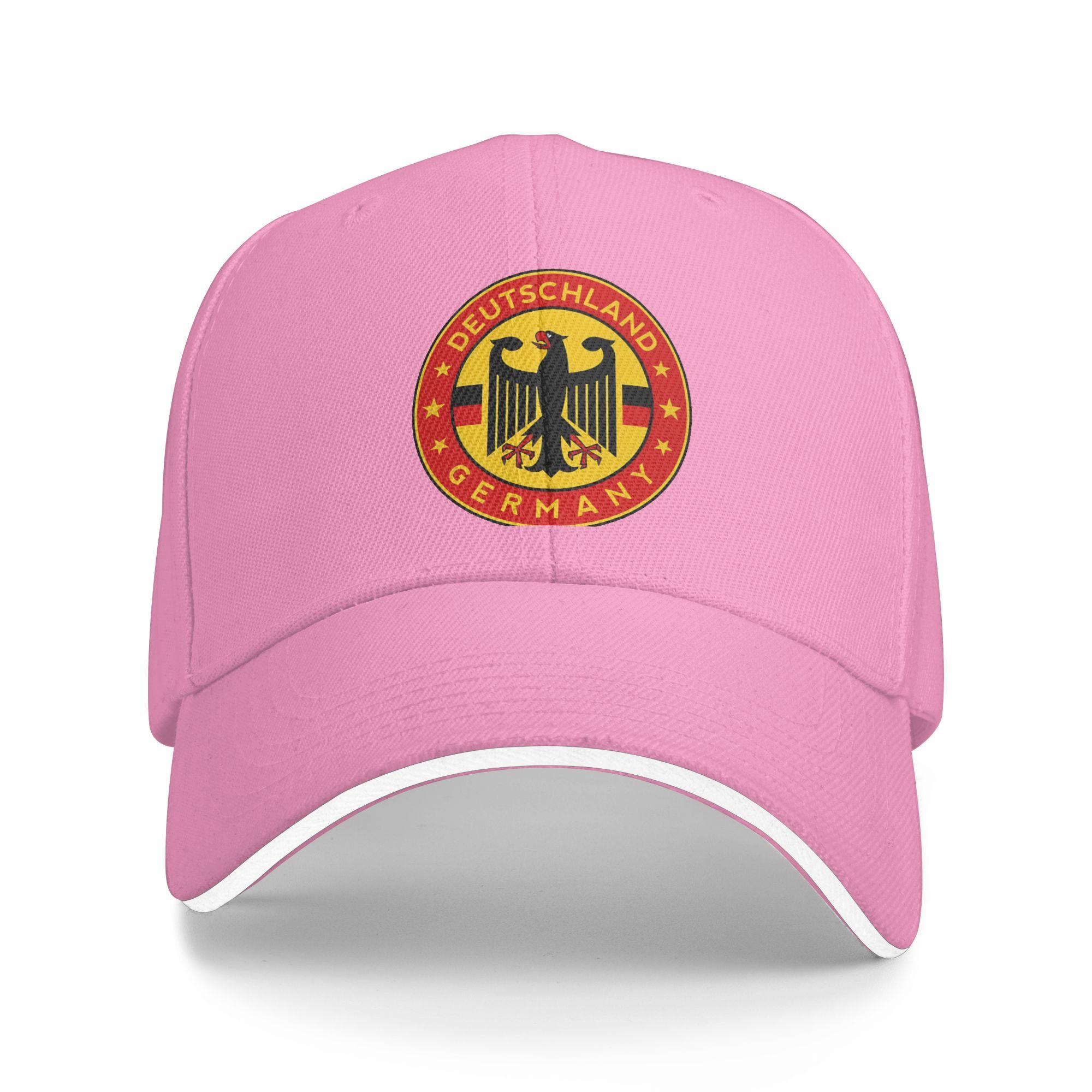 Unisex Abzeichen von Deutschland Deutschland Deutscher Adler Sandwich Hut, Sport Baseballkappe Sonnenhüte Atmungsaktive Sonnenhüte Sommer One Size pink