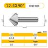 M35 Cobalt Countersink, Straight Shank, Single-Edge, 3-Flute, 90° Deburring Tool