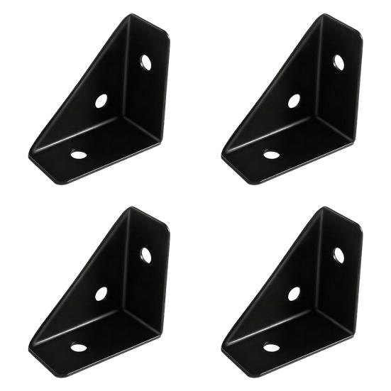 

4 шт. Угловой кронштейн Уголки из холоднокатаной стали Уголки 90 градусов Стальные усиливающие кронштейны Устойчивые к ржавчине мебельные соединители Small