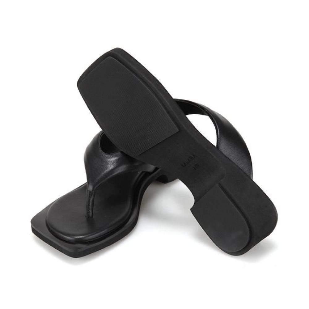 Barbara LeaTher Minimal One Color Point Signature The Flat 4cm Mule Bbj393