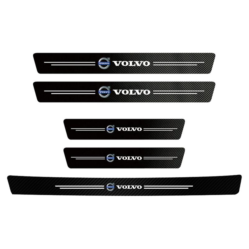 Car Threshold Stickers  Volvo V60 V40 XC90 S60 C30 XC60 V70 S90 Olestar Carbon Fibre Car Trunk Decorative Sticker Car Styling VO2