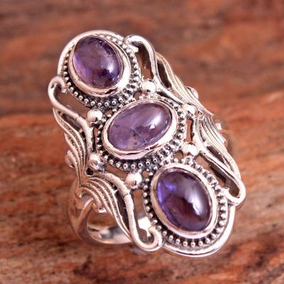 Bague en Argent Iolite, Bijoux faits main en Argent Sterling 925, Bague en Argent, Cadeaux Pour Elle