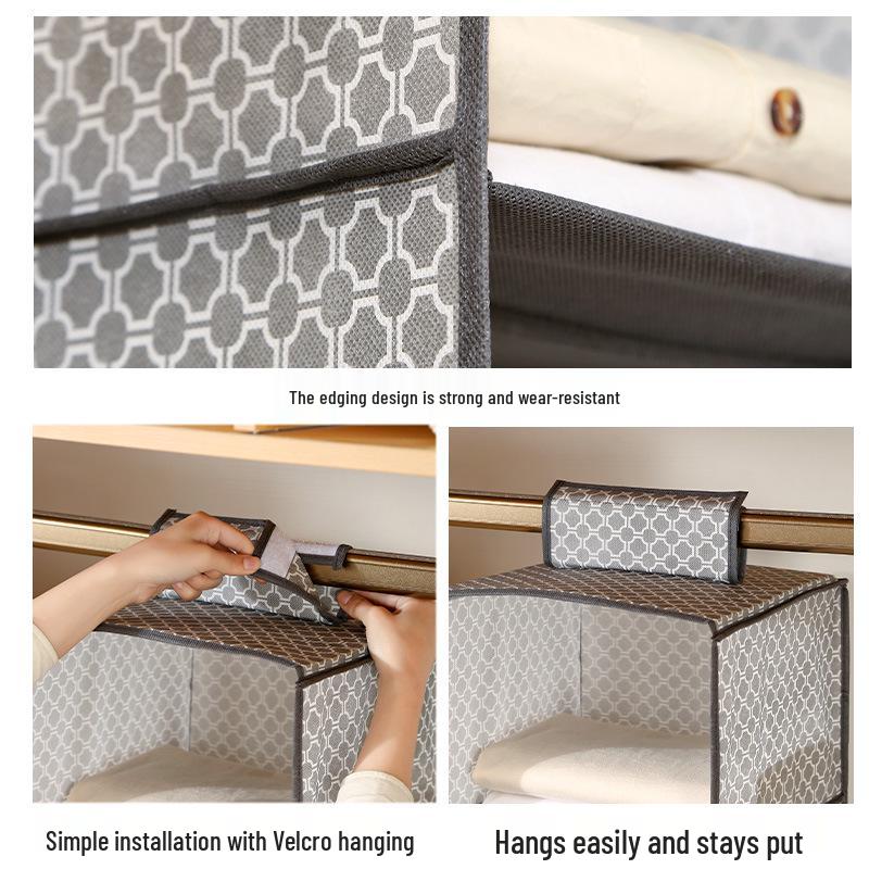 Bolsa de almacenamiento colgante plegable de múltiples capas para armarios y dormitorios