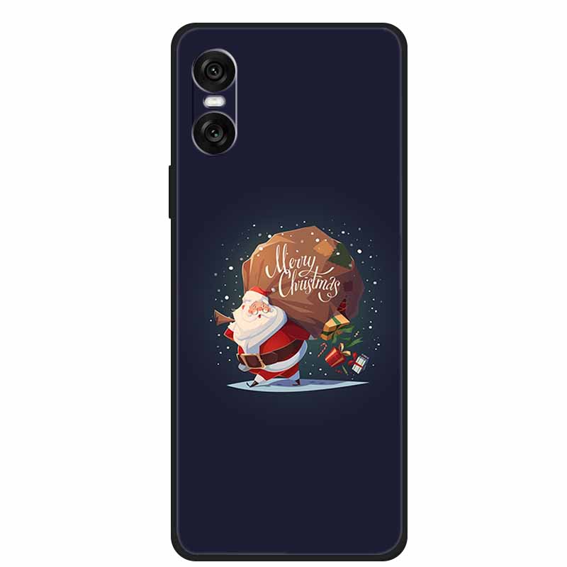 Christmas Phone Cases For Sony Xperia 10 VI 5G Case Soft TPU Silicone Santa Santa Claus Cover For Xperia 10VI Cover Bumper Funda