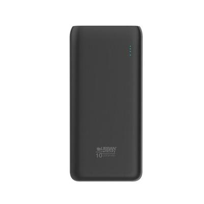 External Battery - URBAN FACTORY - 10000 mAh - USB-C - Black - Lightweight and Compact