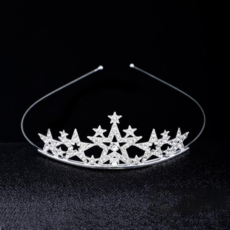 

1 шт. Хрустальные изысканные стразы Детские украшения для девочек Подарки Аксессуары для волос Свадебные тиары Корона королевы принцессы Женский ободок W