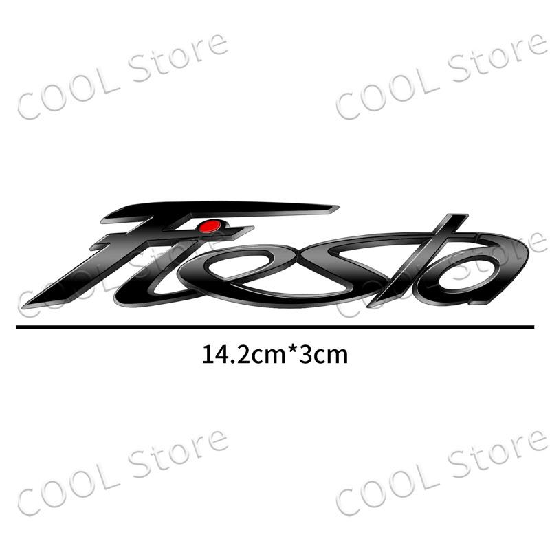 Logo de Metal Cromado 3D Fiesta Letra Carro Styling Para-lama Lateral Porta-malas Traseiro Adesivo Decalque Emblema Para Fiesta Emblema MK3 MK4 MK5 Acessório