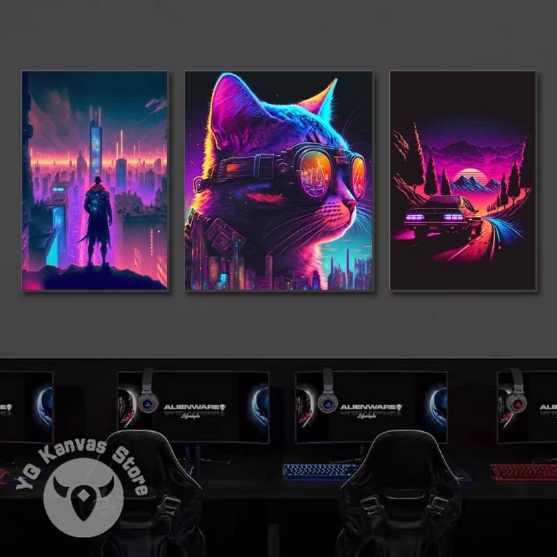 Colorful Game Controller Wall Art Poster Prints Nordic Aesthetic Picture Canvas Painting Gaming Boy Room Home Decoration