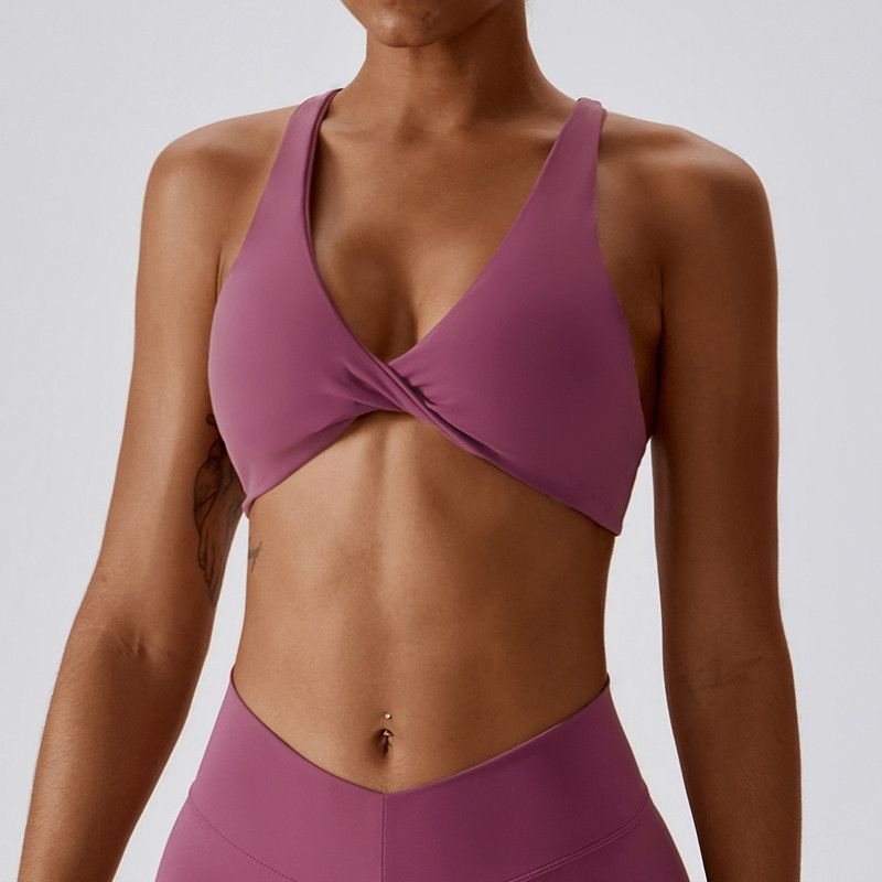

Ad8233 Color Discount Fashion Nude Feel Beauty Back Exercise Bra Breathable Comfortable Yoga Intimates Fitness Vest for Women XL Purple