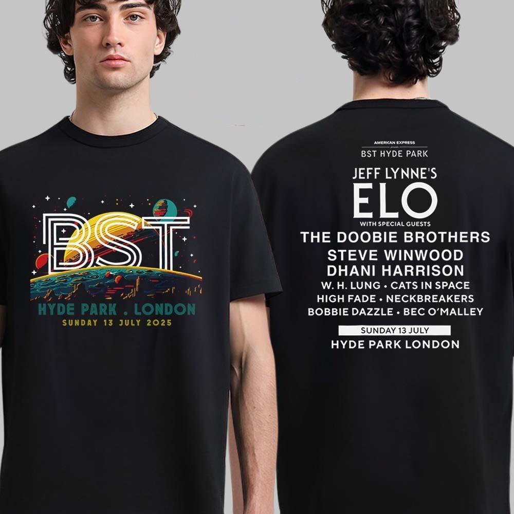 

Jeff Lynne’s Elo BST Hyde Park London 2025 Event Tee On July 13 2025 T-Shirt S