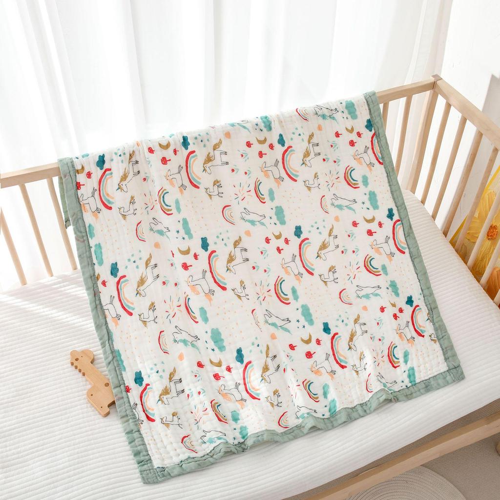 Six-layer Pure Cotton Gauze Baby Blanket and Swaddle