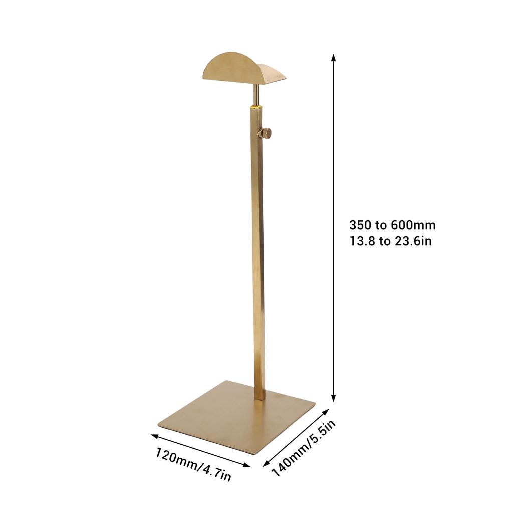 Geldbörsenhalter Handtaschen-Ausstellungsständer Edelstahl Verstellbar Tischplatten-Handtaschen-Aufhängerständer für Schrank Einzelhandelsnutzung Gold