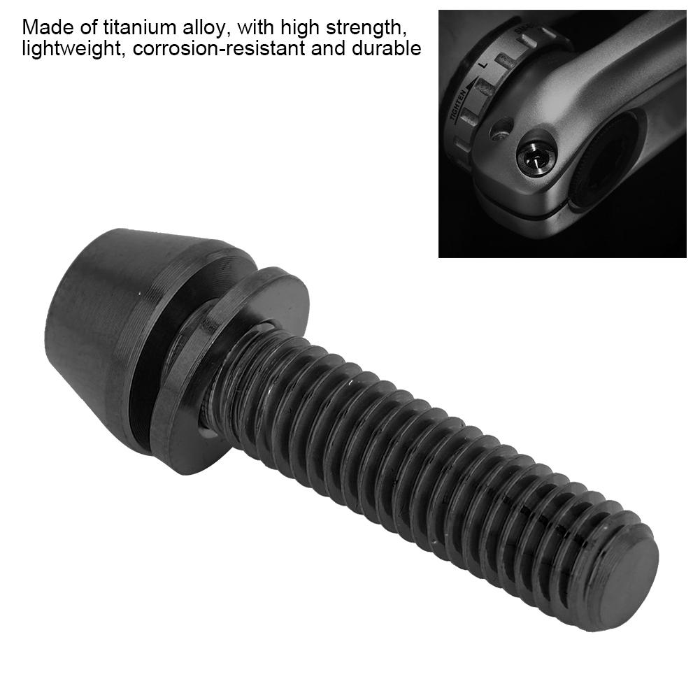 8mm Cycling Tapered Head Bolt Screw Fastener with Washer for Mountain Bike Black M5x20