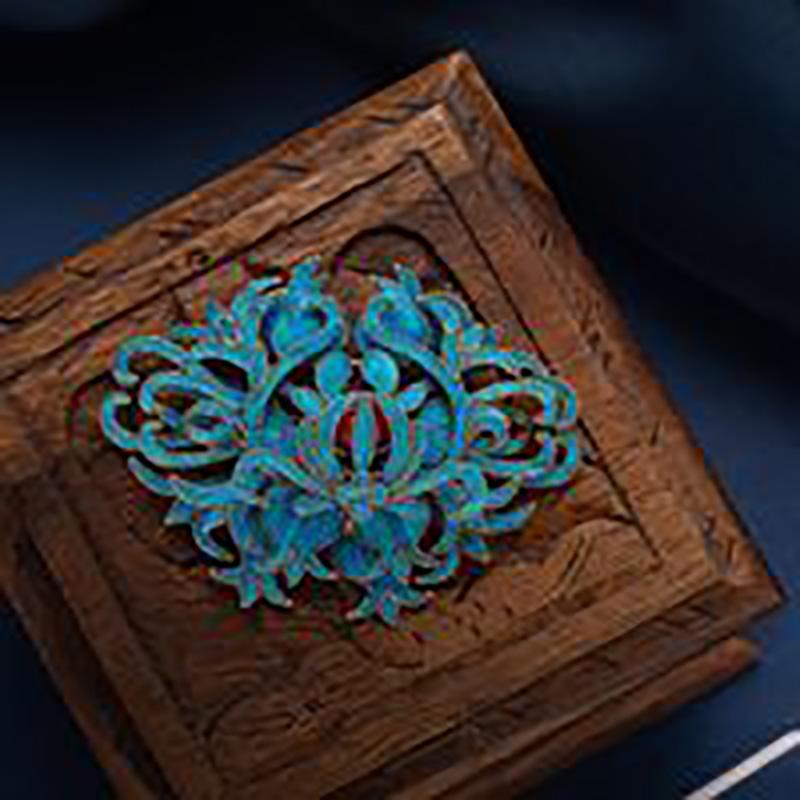 Original Designer Craftsmanship Handmade Filigree Brooch Chinese Retro Palace Style Neutral Men and Women Charm Brand Jewelry