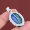Rainbow Calsilica Pendant Gemstone Pendant Unique Jewelry 925 Sterling Silver Pendant Rainbow Calsilica Jewelry Handmade Pendant For Gifts