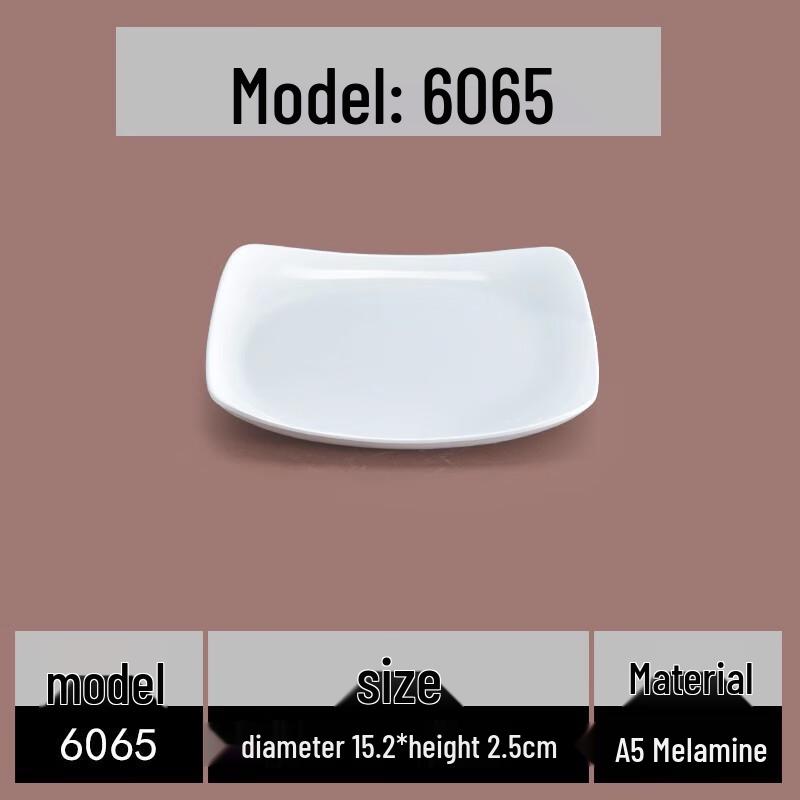 AVADEN Melamine Imitation Porcelain Round Snack Plates (Set of 10)