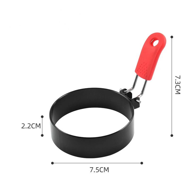Metall Stekt Egg Pannekakering Omelett Stekt Egg Rund Form Kakeform for Matlaging Frokostpanne Ovn Kjøkken Pannekakemaskin