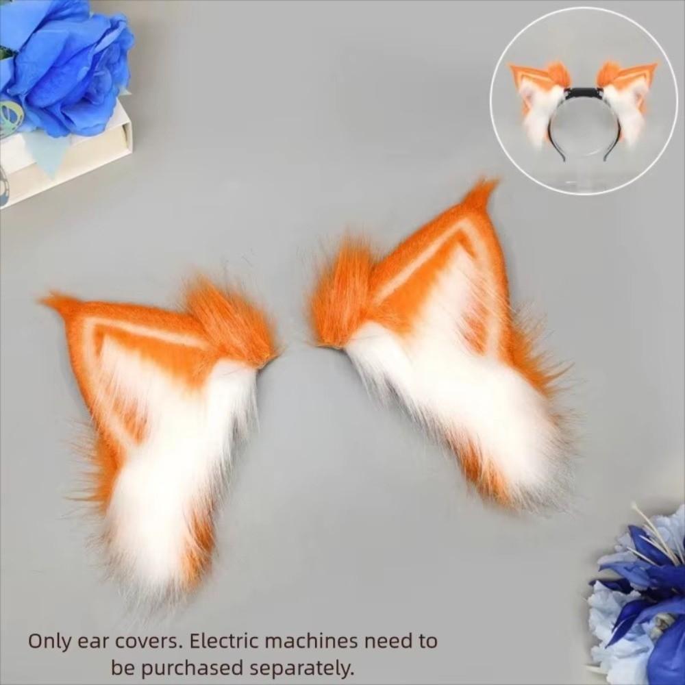 Rechargeable Electric Fox Ear Headband Detachable Cosplay Headpiece Movable Cat Ears Cosplay