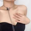 Zinc Zinc Alloy Butterfly Chain Choker Classic Butterfly Clavicle Chain Black Butterfly Necklace  Lady/Girls