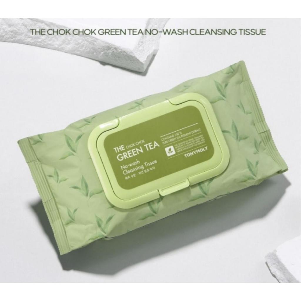 Tonymoly The Chok Chok Green Tea No-Wash Cleansing Tissue 100 Sheets