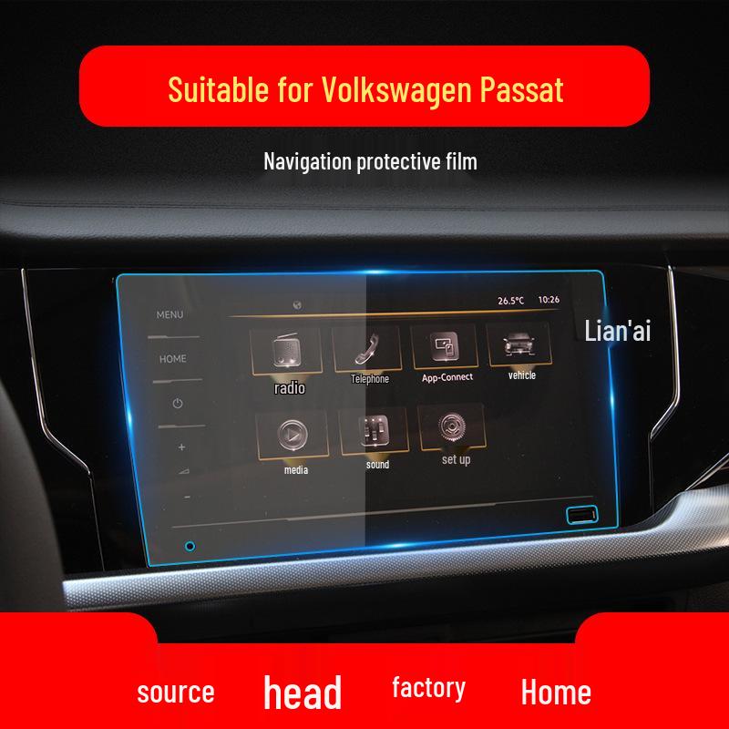 Tempered Navigation and Instrument Screen Protector for 25 Volkswagen Passat Pro Models