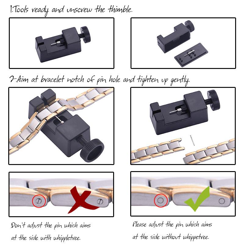 Watch Link Pin Remover Bracelet Adjuster Tool Watch Strap Metal Chain Pins Repair Tools Kit Universal Wristband Accessories
