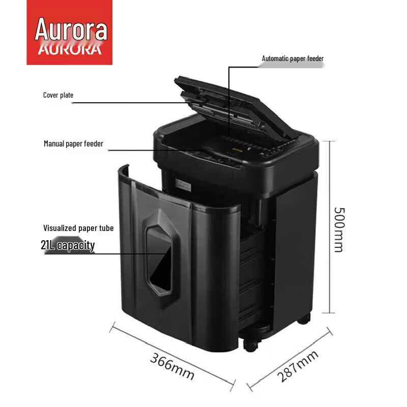 AURORA AS140CM Auto Feed Paper Shredder, P-4 Security