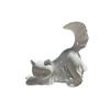White Stretching Cat Figurine Glow in The Dark Cat Resin Sculpture  Party Decoration