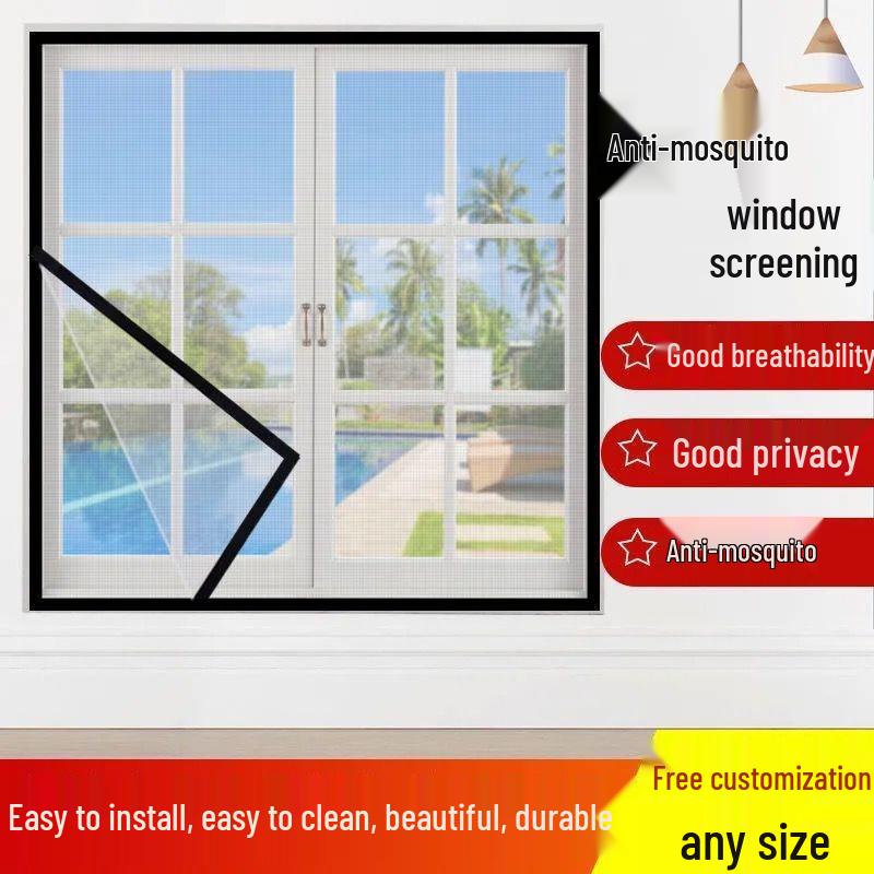 Self-Adhesive Nano Mesh Anti-Mosquito Screen - Breathable, No-Punch Installation