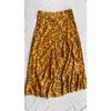 Women's High Waist Midi Skirt Regular Fit Floral Print Ruffle Irregular Side Slit Spring Casual Chiffon Skirt