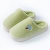 Cotton Slippers Women's Autumn and Winter Indoor Home Non-slip Thick Bottom Couple Style Velvet Warm Color Striped Cotton Drag Men