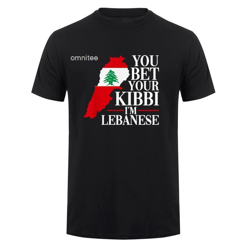 Funny Im Lebanese T Shirts Cool Cotton Streetwear Short Sleeve Summer Style Its In My DNA Lebanon Flag Tshirt HJ029