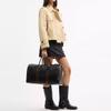 Coach Compass 45 Zipper Closure Detachable Shoulder Strap Leather Tote Bag Large Unisex Tote Bag Dark-Brown CES35-Y4B
