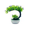 Plastic Crescent Shape Rose Bonsai Potted Plant For Indoor Garden And Gift Ideas