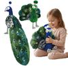 21/48cm Bambole di Peluche Pavone Realistiche Bellissimo Pavone che Spiega la Coda & Pavone a Coda Lunga Bambole di Simulazione Decorazione Regalo