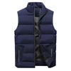 Autumn and Winter New Men's Casual Vest Solid Color Stand-up Collar Vest Warm Vest Jacket Men's Large Size Cotton Vest