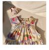 Vintage Oil Painting Pinafore Dress for Girls - 2026 Summer Collection