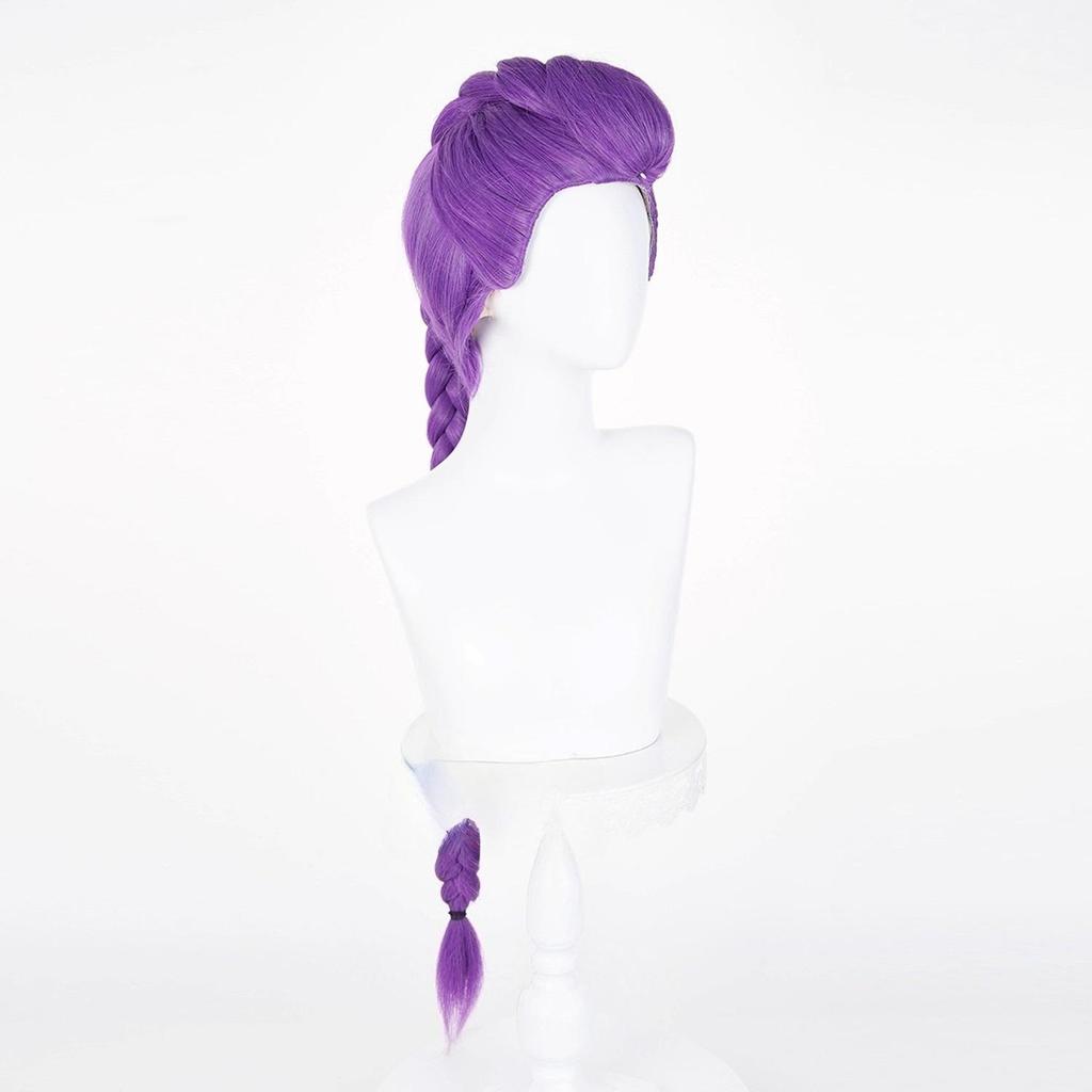 Rumi Cosplay Synthetic Wig Pre Braided Purple Woman Hair 105cm Fluffy Yaki Ponytail  Anime Heat Resistant Wigs