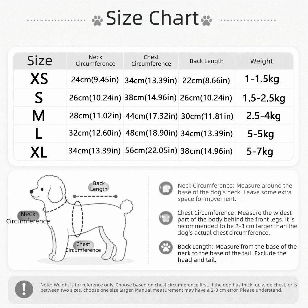 Breathable Liner Dog Down Jacket Round Neck Puppy Winter Cotton Coat Dog Clothes Daily Walking