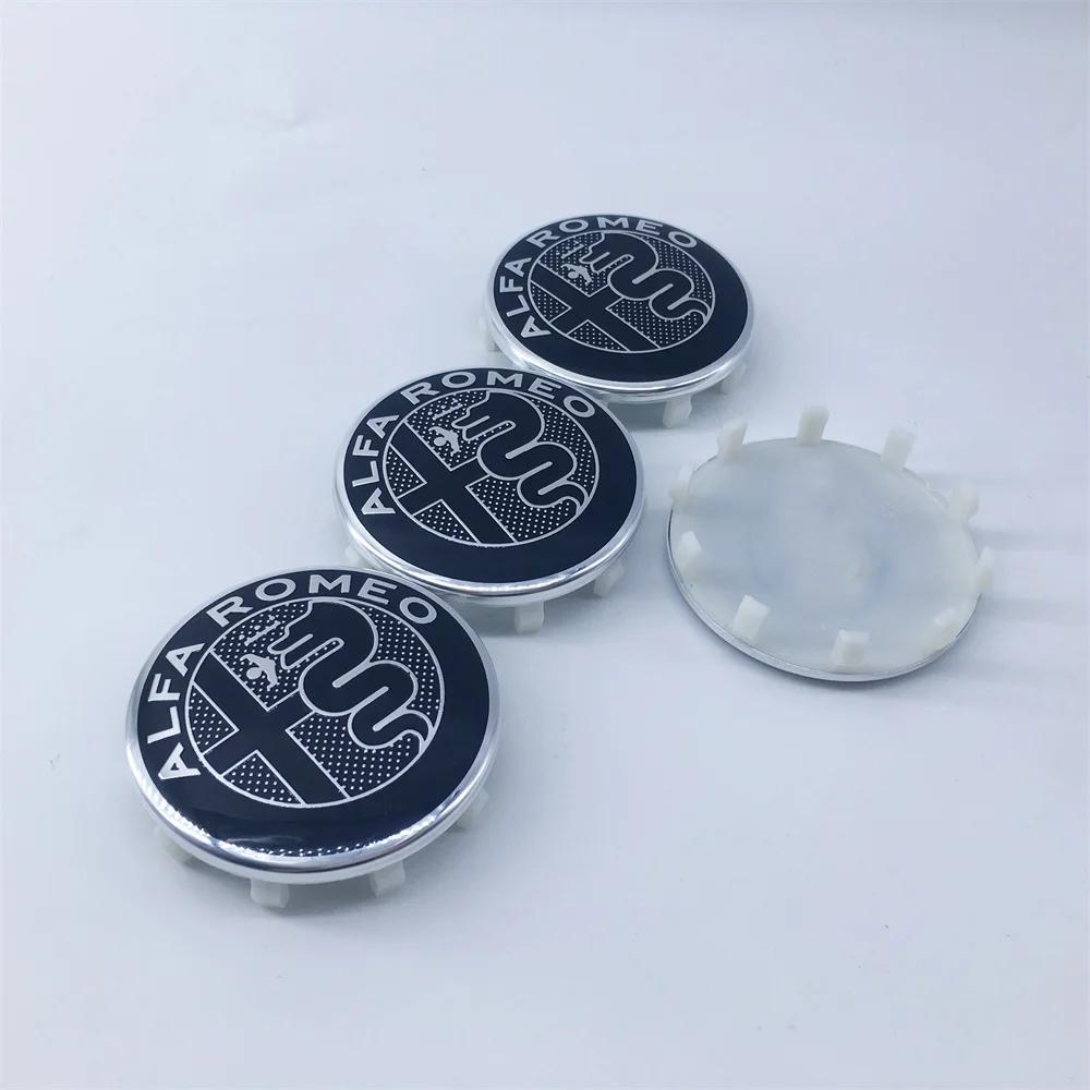 Car Stickers For Alfa Romeo 4pcs 60MM 10pin GTAM 159 147 166 Car Emblems Wheel Center Covers Hub Cap Stickers for Alfa Romeo Giu