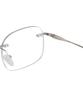 Hangeul [Blue Light Blocking] Oversized Silver Titanium Square Rimless