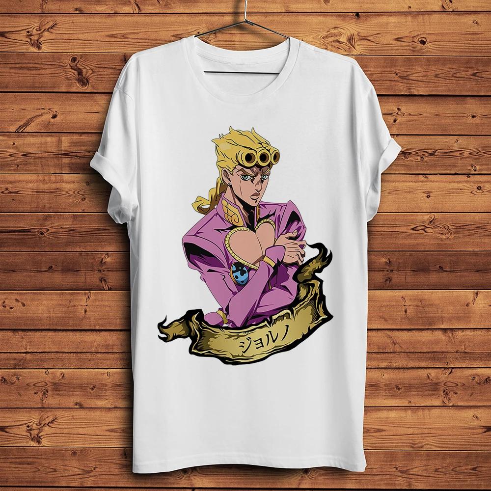 Giorno Giovanna Funny JoJo Anime Tshirt UnisexSummer New White Casual Short Sleeve T ShirtUnisex Tee Unisexga Streetwear Breathable