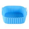 Square Air Fryer Liner Silicone Baking Mat 6.7 Inch Non-Stick Oven Safe Tray BPA-Free Air Fryer Basket for Even Cooking
