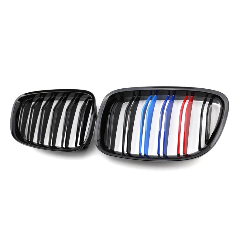 For BMW 5 Series GT F07 2010-2015 New Look Car Grille Grill Front Kidney Glossy 2 Line Double Slat  Dual Line Racing Grilles